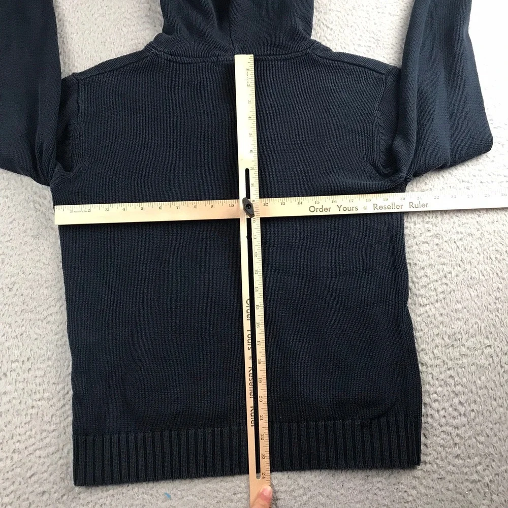Polo Ralph Lauren Henley Hoodie Mens XL Navy Blue Cotton Knit Pullover Sweater